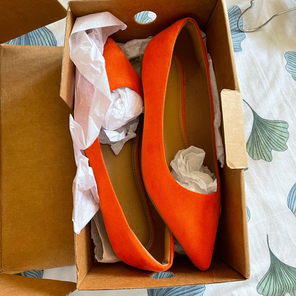 New orange ASOS pointy flats